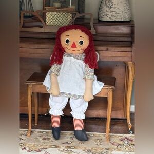 Rare Vintage 1960's XL Annabelle The Original Knickerbocker Raggedy Ann
Doll